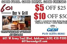 601 Bar & Grill Coupon